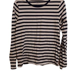 Madewell long sleeve striped top blue and white top